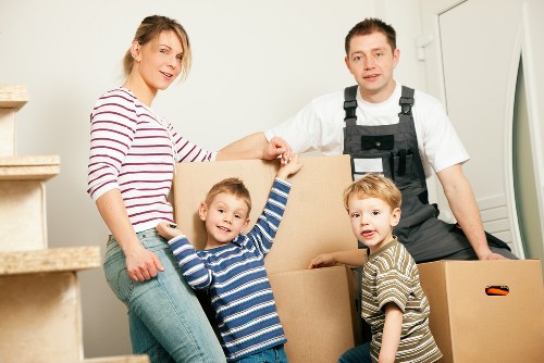 Local removals van helping with a flat move in Honor Oak