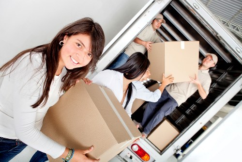 Office removals with boxes and equipment in South East London