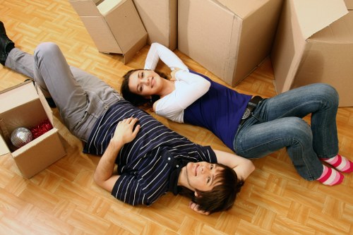 Manager reviewing safety procedures during a move